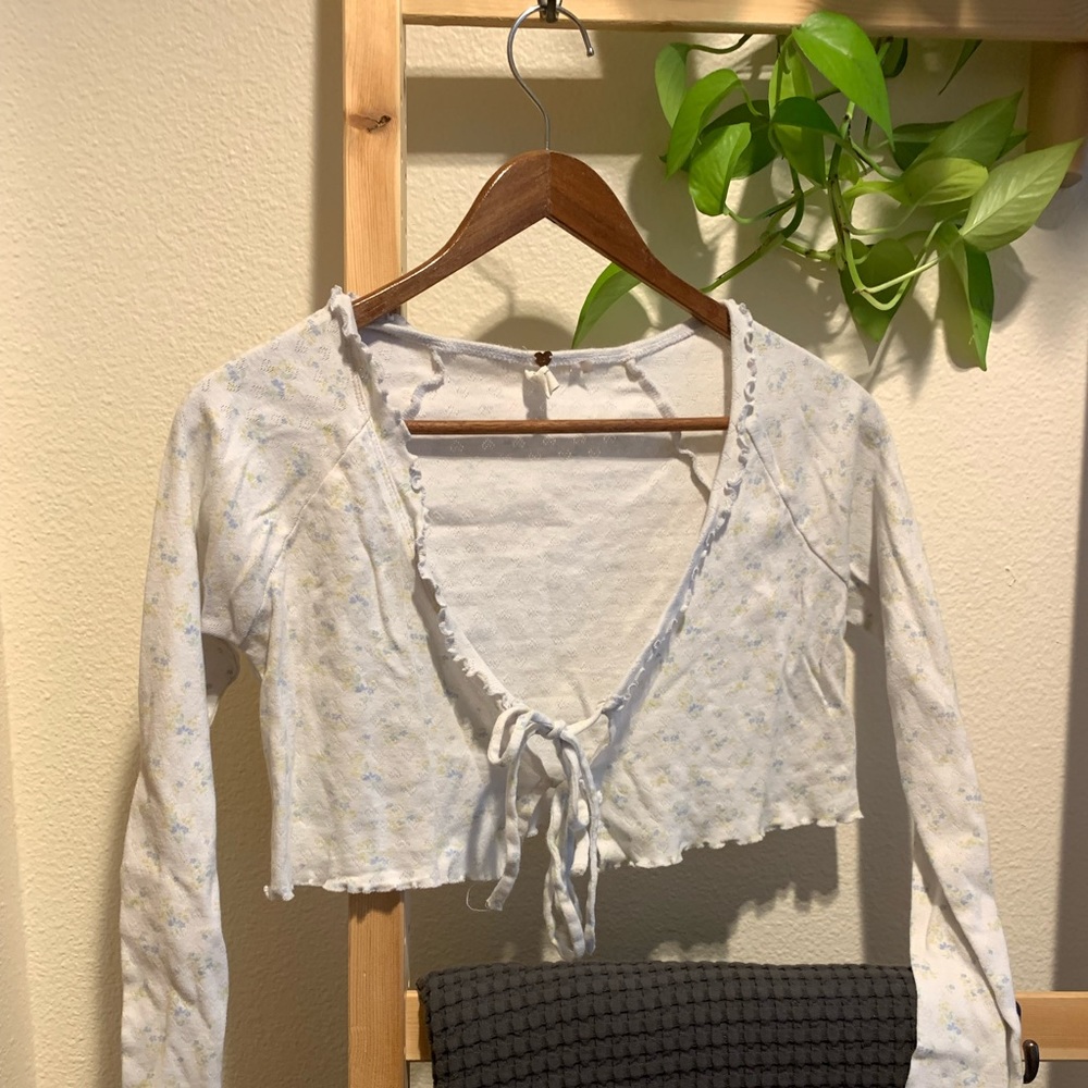 LA Hearts Crop Tie Shirt